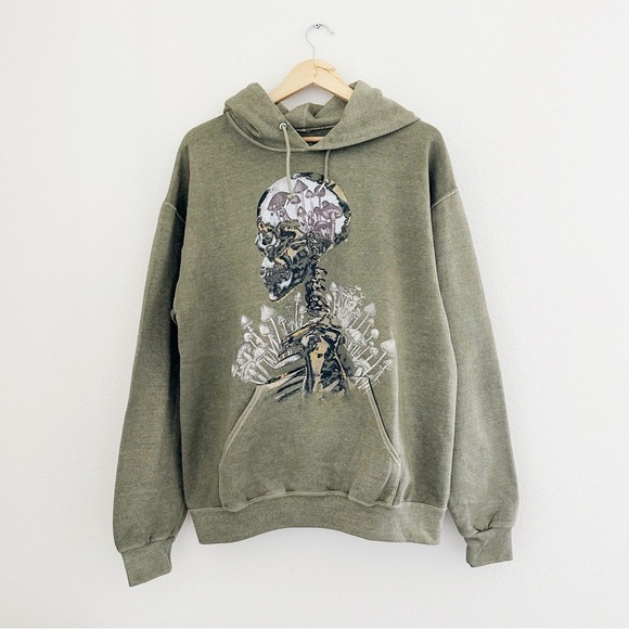 NEW Social Collision Skeleton & Mushroom Hoodie - Picture 7 of 7